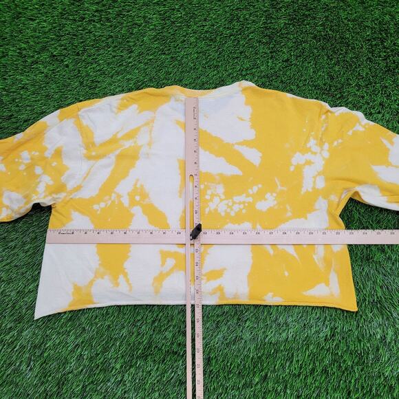 Pink-Floyd Cropped Shirt Womens Large 22x17 Yellow White - Picture 5 of 11